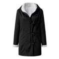 thumbnail image 2 of Innerwin Jacket Long Sleeve Ladies Coat Holiday Buttons Baggy Outwear Black S, 2 of 3