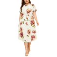 thumbnail image 1 of Ketyyh-chn99 Robes pour Femmes Été Robe Soleil Robes pour Femmes Décontractées Robes T-shirt Manches Longues Robe Bohème de Plage Blanc,4TG, 1 of 2