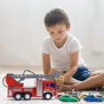 thumbnail image 5 of Fire Truck Toy with Lights and Sounds, 10.5" Friction Powered Car Fire Engine Truck with Water Pump, Sirens and Extending Ladder Firefighter Toy Truck, 5 of 5