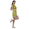thumbnail image 3 of Moomaya Moss Georgette Bell Sleeves Short A-Line Printed Summer Dress For Women, 3 of 4