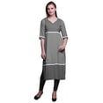 thumbnail image 1 of Bimba Kurtis Droits à Panneaux pour Femmes Robe Kurti Longue Haut Indien Imprimé, 1 of 5