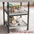 thumbnail image 4 of Eastvita 47.2-Inch Round Dining Table for 4 Roman Column Dining Table with 1.2-Inch Board/Storage Space - Grey Storage Metal Kitchen Table for Kitchen/Dining Room/Living Room, 4 of 4