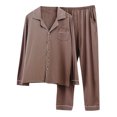 thumbnail image 2 of TIMIFIS Mens Pajama Set Soft Long Sleeve Pajamas for men Lightweight Button Up Sleepwear Lounge Pjs Set With Pockets pring/Summer, 2 of 3