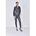 thumbnail image 3 of Chemise en Cuir Noire pour Femme, 3 of 8