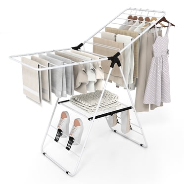 Costway Foldable Gullwing Clothes Drying Rack with 56" Adjustable Wings