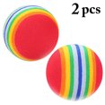 thumbnail image 2 of 2PCS Christmas Cat Toy Ball Funny Rainbow Design Pet Playing Ball Kitten Toy, 2 of 10
