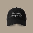 thumbnail image 2 of TIEVOSA Big Head Round Baseball Cap Four Seasons Embroidered Face Small Wide Curved Cap（Black）, 2 of 3