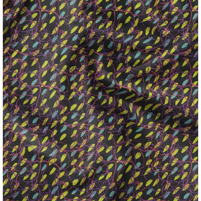 Soimoi Gray Cotton Cambric Fabric Abstracts Abstract Fabric Prints By Yard 42 Inch Wide