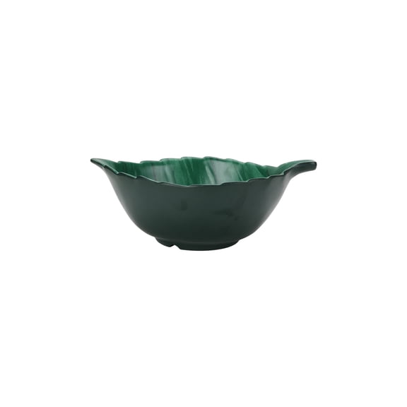 Hometrends Leaf Bamboo Melamine Large Bowl Green 10.25 Inch
