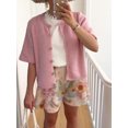 thumbnail image 4 of Gupgi Knitted Crop Cardigan for Women Short Sleeve Button Down Sweater Solid Color Ribbed Tops, 4 of 6