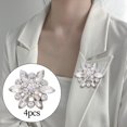 thumbnail image 3 of 4 Pcs Boutons en Strass Bling Couture DIY Décorations de Fleurs de Mariage 4 Pcs, 3 of 8