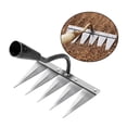 thumbnail image 3 of koolsoo 2 Pcs Herse Râteau de Désherbage Robuste pour Pelouse, Nivellement, Ameublissement du Sol pour le Travail 5 Dents Laiton 5 Dents, 3 of 9