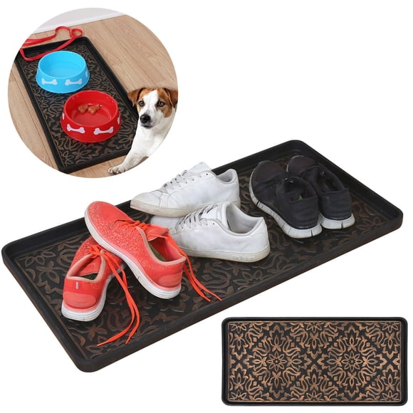 Boot Tray Shoes Tray 29.5 x 17.7in Multipurpose Boot Mat Waterproof Non-Slip Doormat Snow Boot Pad Super Large Shoe Tray for Entrance Indoor and Outdoor