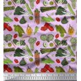 thumbnail image 1 of Soimoi Rayon Fabric Dot & Mix Vegetable Print Sewing Fabric Yard 42 Inch Wide, 1 of 3