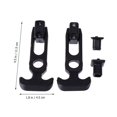 thumbnail image 3 of KAKOWELY Car Tail Box Buckle 2pcs Stainless Steel Car Tail Box Buckle Hood Lock Bumper Trim Lock Rear Tail Box Retractor Cover Lock Universal Clip Car Automobile Repacking Clip A78-1 (Black), 3 of 5