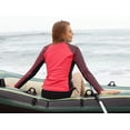 thumbnail image 5 of Charmo Women's Striped Rash Guard UPF 50+ Long Sleeve Swimsuit Top Swim Shirts, 5 of 5