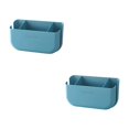 thumbnail image 1 of Oleegame 2PC Spoon And Lid Rest Wall Mounted Storage Box With Hook Mobile Phone Holder Mobile Phone Charging Station Remote Control Storage Box Self Adhesive Double Sided Tape Fixed Position Blue, 1 of 3