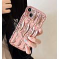 thumbnail image 4 of ORUYROP Designed for iPhone 13 Pro Max Case,Water Ripple Pattern Curly Wave Frame Soft Cute Phone Cover for Men Women Girls（iPhone 13 Pro Max,Rose Gold）, 4 of 7