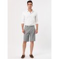 thumbnail image 2 of INSPIRE CHIC Short de Marche Chino à Rayures pour Homme, devant Plat, Taille Mi-Haute, 2 of 4