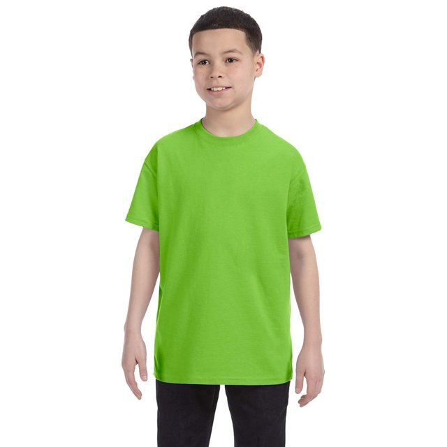 Hanes 54500 Youth Tagless T-Shirt - Lime - X-Small