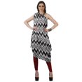 thumbnail image 1 of Moomaya Robe Kurti Sans Manches à une Épaule Imprimée pour Femmes, Vêtement de Créateur Boho pour Fête, 1 of 7