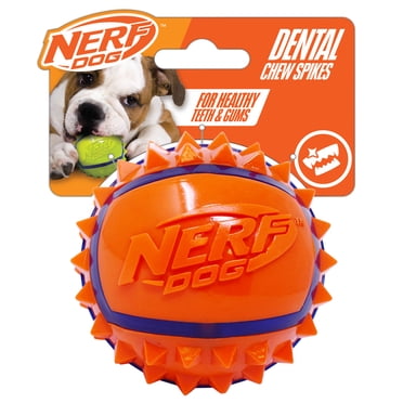 Balle bicolore à crampons Nerf Dog en TPR, grande