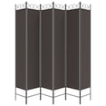 thumbnail image 2 of vidaXL 6-Panel Room Divider Brown 240x220 cm Fabric, 2 of 5