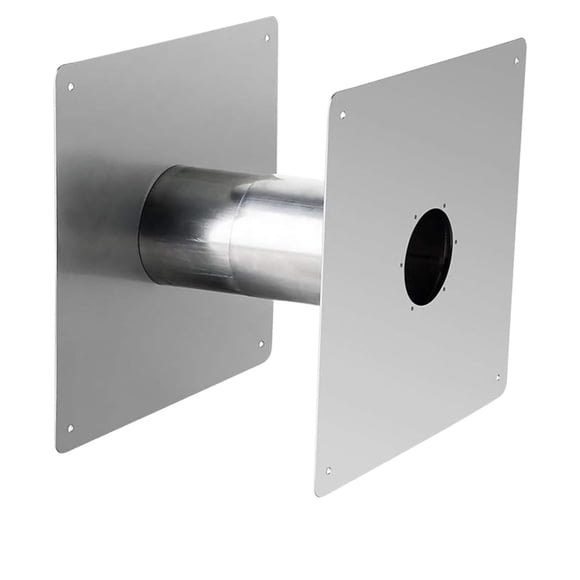 Solutions pour Meubles pour Installation de Chauffe-Eau Intérieur, Dé à Murs en Acier Inoxydable, Protège-Tuyau de 6 Pouces pour Entrée de Tuyau, Fini Propre et Facile