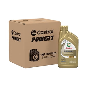 Castrol Power1 4T 5W-40 Full Synthetic Motorcycle Oil 1 Quart Pack of 6