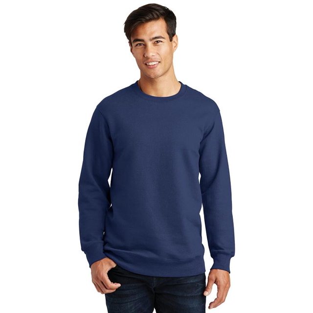 Port & Company ® Fan Favorite Fleece Crewneck Sweatshirt. Pc850 M Team Navy