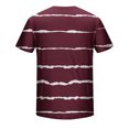 thumbnail image 5 of HKEJIAOI Chemise pour Homme Noir Blanc Décontractée en Spandex Rayée T-Shirts à Col Rond Basique Chandail Rayé Homme, 5 of 5