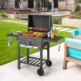 thumbnail image 2 of Costway Outdoor Charcoal Grill 391 sq.in. Cooking Area 2 Foldable Side Table BBQ Camping, 2 of 10