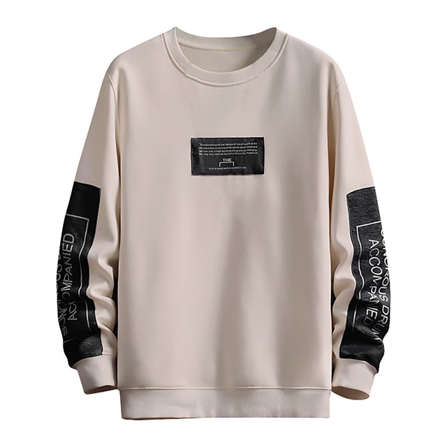 PMUYBHF Chandails en Molleton pour Hommes Sans Capuche à Fermeture Éclair Complète Chandail en Molleton Patchwork Col Rond Manches Longues Léger Chandail en Molleton Décontracté Chandail d'Entraînement pour Hommes Chandails à Capuchon pour Hommes