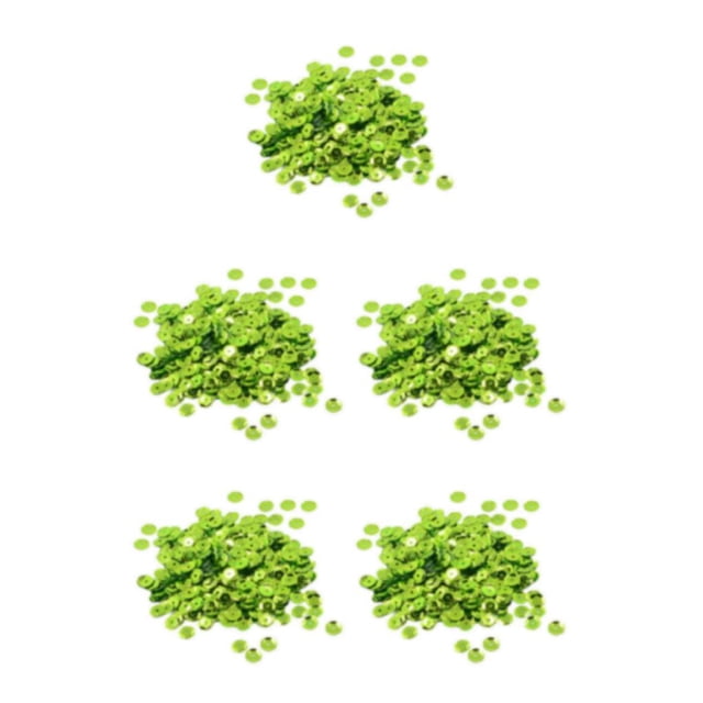 maskred Vibrant 400 Pieces Round Cupped Loose Sequins Sewing Embellishment 7mm Green 5Set