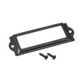 thumbnail image 4 of Unique Bargains 83x30mm Drawer Tag Label Metal Label Holder File Tag Frames Black 30 Pack, 4 of 6