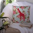 thumbnail image 3 of Caroline's Treasures BB1001-RS-BU-PW1414 Giraffe Shabby Chic Blue Roses Decorative Pillow Large Multicolor"", 3 of 4