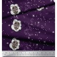thumbnail image 2 of Soimoi Cotton Duck Fabric Star & Owl Bird Decor Fabric Printed Yard 56 Inch Wide, 2 of 3