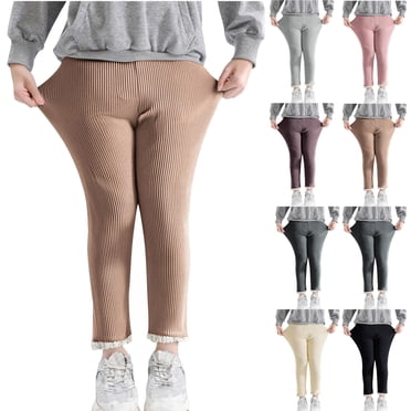 Tranfacy Leggings Doublés en Molleton pour Filles Leggings Chauds pour Filles Leggings Confortables Doux et Respirants pour Filles