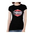 thumbnail image 1 of T-Shirt à Manches Courtes pour Femmes California Sun Surf Fun - Noir - Petit, 1 of 1