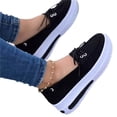 thumbnail image 1 of Espadrilles à Plateforme Compensée pour Femme, à Lacets, à Enfiler, Plates, pour Usage Quotidien Décontracté, 1 of 6