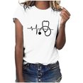 thumbnail image 1 of T-shirt Blouse Décontractée pour Femmes à Manches Courtes Imprimée pour la Journée des Infirmières, 1 of 7