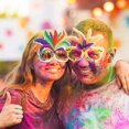 thumbnail image 3 of keepw DIY Plume Eyeglasses Frame Carnival Decoration Eyewear Photo Prop Colorful 1Set, 3 of 6