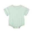 thumbnail image 1 of Timegard Newborn Onesie Toddler Boys Girls Short Sleeve Comfy Rompers Unisex Infant Outfits Solid Color, 1 of 6
