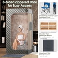 thumbnail image 4 of Costway Portable Steam Sauna for Home Full Body Sauna Box with 3L Steam Generator Grey, 4 of 10