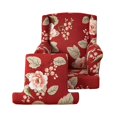 thumbnail image 2 of Stretch Wingback Chair Cover Washable Single Sofa Seat Cover for Bedroom Wedding Red, 2 of 8