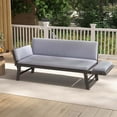 thumbnail image 1 of Costway Outdoor Convertible Sofa Daybed with Adjustable Armrests Removable Cushions Gray, 1 of 10