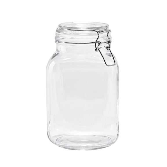 Mainstays Kitchen Food Storage 67-Ounce Clear Glass Lock Lid Jar