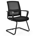 thumbnail image 1 of Giantex Home Office Guest Chair, Heavy-Duty Reception Conference Chair w/Adjustable Lumbar Support, Modern Mid Mesh Back Computer Chair, Easy Assembly, 1 of 8