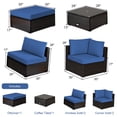 thumbnail image 4 of Costway 6PCS Outdoor Patio Rattan Furniture Set Cushioned Sectional Sofa Navy, 4 of 9