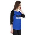 thumbnail image 1 of Inkmeso T-Shirt Raglan pour Femmes à Manches 3/4 Heureux Motivationnel Citation Nothing Haut en Jersey Graphique, 1 of 7